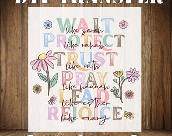 Floral Christian Quotes DTF Transfer: Ready To Press