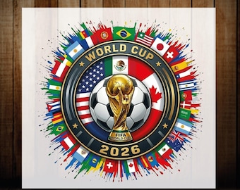 World Cup 2026 Dtf Transfer, Football International Flags Iron On Heat Press