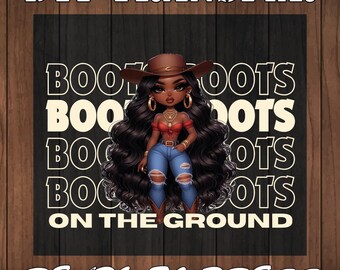 Colorful Cowgirl Boots Heat Transfer: Western DTF Design Ready to Press