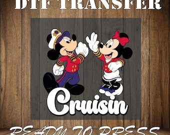 Mickey and Minnie Cruising DTF - Ready To Press Heat Transfer