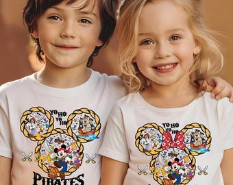 Disney Pirates DTF Transfer, Mickey and Friends, Ready to Press