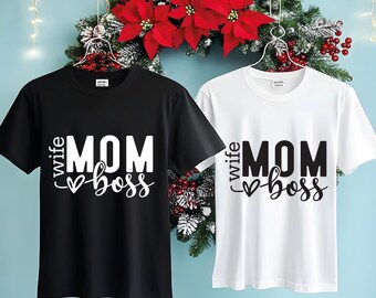 Mom Wife Boss DTF Transfer: Mother's Day Iron-On