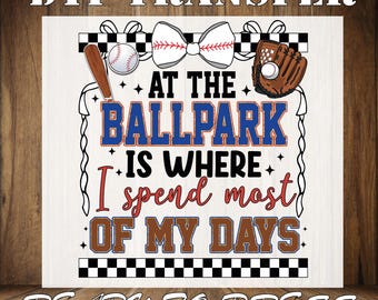 Ballpark Baseball DTF Transfer: Coquette Game Day Ready To Press