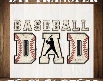 Retro Baseball Dad DTF - Ready To Press Heat Transfer