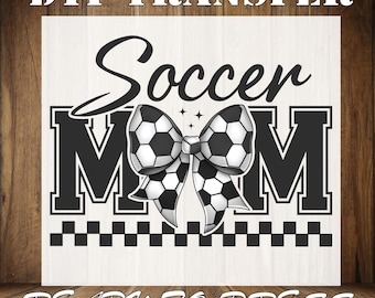 Soccer Mom DTF Transfer: Retro Checkered, Ready To Press