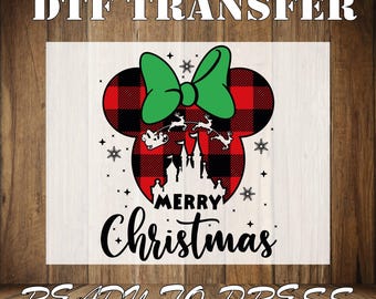 Mickey Merry Christmas Ready To Press, Minnie Merry Christmas Dtf, Disney Merry Christmas Dtf, Mouse Ears Dtf, Mouse Christmas Christmas Dtf