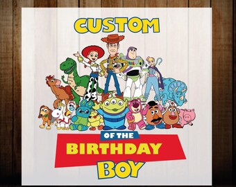 Custom Toy Story Birthday Dtf Transfer, Personalized Disney Iron On Heat Press