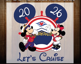 Mickey And Minnie Let's Cruise 2026 Dtf Transfer, Disney Family Vacation Iron On Press