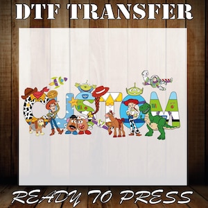 Custom Disney Family Name Iron On Press, Personalized Toy Story Birthday Dtf Transfer