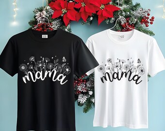 Mama Flower Mother's Day Ready For Press, Mother Day Dtf, Mama Flowers Dtf Print, Mom Life Iron On Transfer, Boy Girl Mama Dtf Press