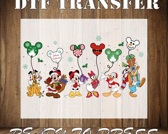 Disney Christmas Balloon DTF, Mickey and Friends Holiday Heat Press
