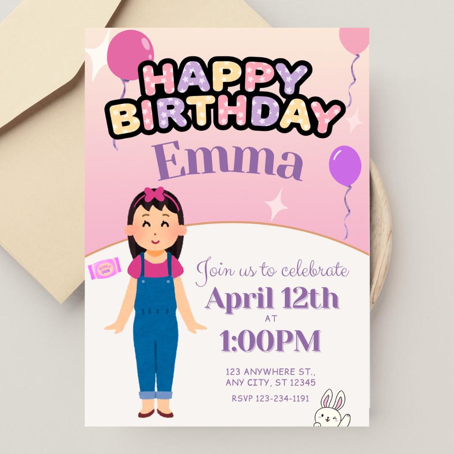 Editable Ms. Rachel Birthday Invitation, Ms Rachel Party Invite, Ms ...