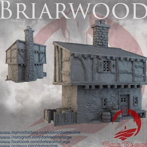 Dark Realms Briarwood House 2 | Fantasy Terrain for 28-32mm Tabletop RPGs & Wargames