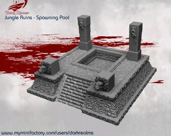 Dark Realms Jungle Spawning Pool | 3D-Printed Terrain for 28-32mm RPGs & Wargames like DnD and Pathfinder | Print-To-Order