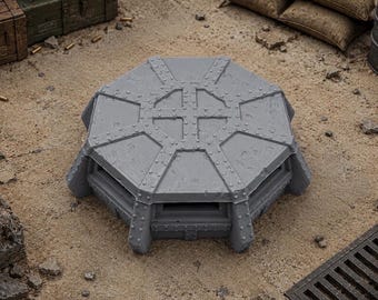 Concrete Reinforced Bunker Terrain w/ Removable Roof | 28mm/32mm Sci-Fi Wargaming Terrain & Battlefield Objective | Bunker #1