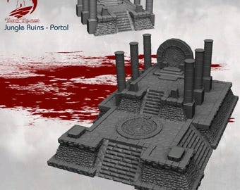 Dark Realms Jungle Portal | 3D-Printed Terrain for 28-32mm RPGs & Wargames like DnD and Pathfinder | Print-To-Order