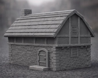 Medieval Peasant House Terrain | Village Building 28–32mm RPG & Wargaming