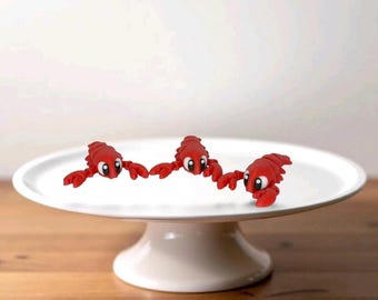 Articulated Lobster Fidget Toy: 3D Printed Jiggle Pet | Desk Pet | Gift Idea