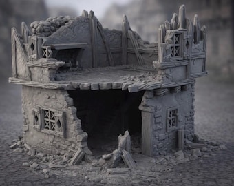 Briarwood Ruined House Terrain | Medieval RPG Building 28–32mm Wargaming | Briarwood House Ruin 1