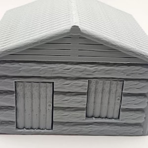 Forest Cabin with Scatter Props | 3D-Printed RPG Terrain for Tabletop Games like D&D and Wargaming 28mm/32mm Scale