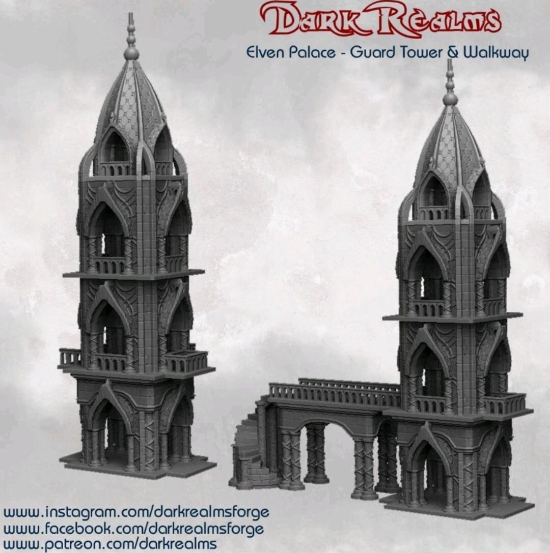 Pathfinder Tower Elven Guard Tower: 3D Printed Terrain for Dnd, Pathfinder Silver Haven ...