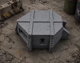 Battlefield Reinforced Bunker #2 | 28mm/32mm Military Terrain for Sci-Fi & Post-Apocalyptic Games
