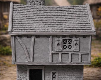 Medieval House Terrain 28–32mm | DnD Village Building | Modular RPG Scenery | Briarwood House 3