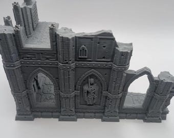 Sector 75 Gothic Scifi Ruin #15 | 3D-Printed Terrain for 28-32mm RPGs & Wargames like DnD and Pathfinder | Print-To-Order