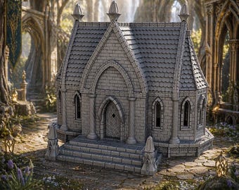 Silver Haven House 5 | Gothic Medieval Building Terrain for 28–32mm DnD | Village House & Tabletop Scenery | Elven Village