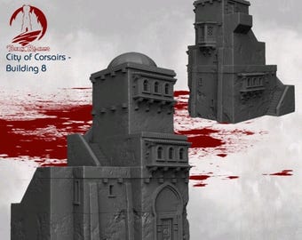 3D Printed City of Corsairs Building 8: 28-32mm RPG Terrain - Dark Realms
