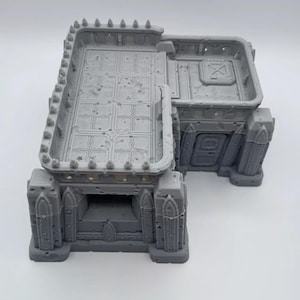 Sector 75 Gothic Scifi Bunker | 3D-Printed Terrain for 28-32mm RPGs & Wargames like DnD and Pathfinder | Print-To-Order
