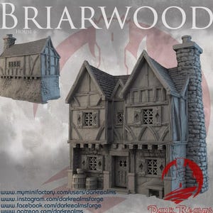 Dark Realms Briarwood House 6 | Fantasy Terrain for 28-32mm Miniature RPGs & Wargames