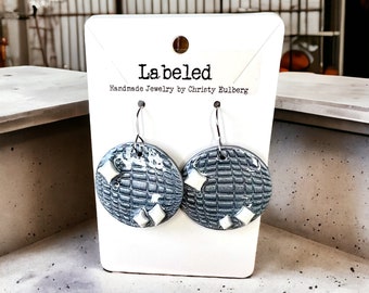 TSwift Mirrorball Earring-Concert Wear-Handmaid Dangle Earrings! SWIFT Polymer Earrings