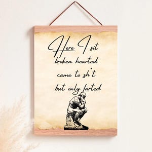 FRAMED Bathroom wall art, Funny bathroom sign, Vintage bathroom decor, Humorous wall art, Framed print, Rustic bathroom sign,Funny quote art