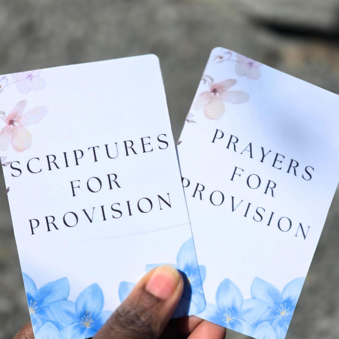 Scripture For Provision Personalized Scripture & Prayer Cards for Provision | 80 Cards ...