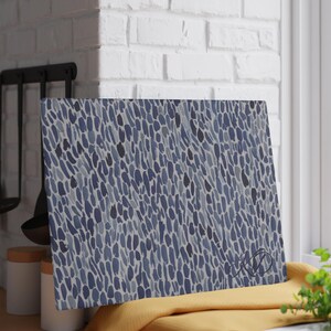 Brushstroke Glass Cutting Board: Modern Kitchen Art Decor