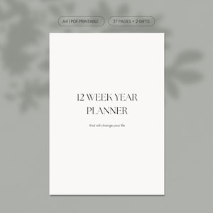 12 Week Year Printable Planner: Goal & Habit Tracker (PDF)