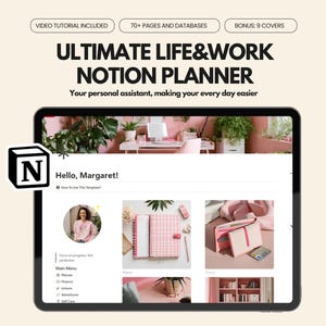 Ultimate Life & Work Notion Planner Template (Digital Planner)