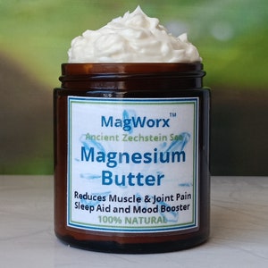 ORGANIC MAGNESIUM BUTTER -  Magnesium Cream - Magnesium Lotion - Topical Magnesium Cream - Magnesium Oil Cream