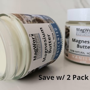 BIOLOGISCHE MAGNESIUMBOTER - 2 pack, magnesiumcrème - magnesiumlotion - actuele magnesiumcrème - magnesiumoliecrème