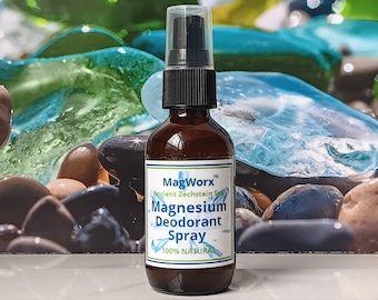 MAGNESIUM OIL DEODORANT - Gentle to Sensitive Skin - Magnesium Oil Deodorant Blocks Odor Causing Bacteria for Long Lasting Odor Protection