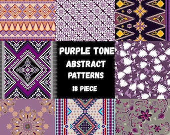 Purple Tribal Pattern Background Abstract Digital Download Printable Ethnic Fabric Design Decor Eclectic art Minimalist Print modern art