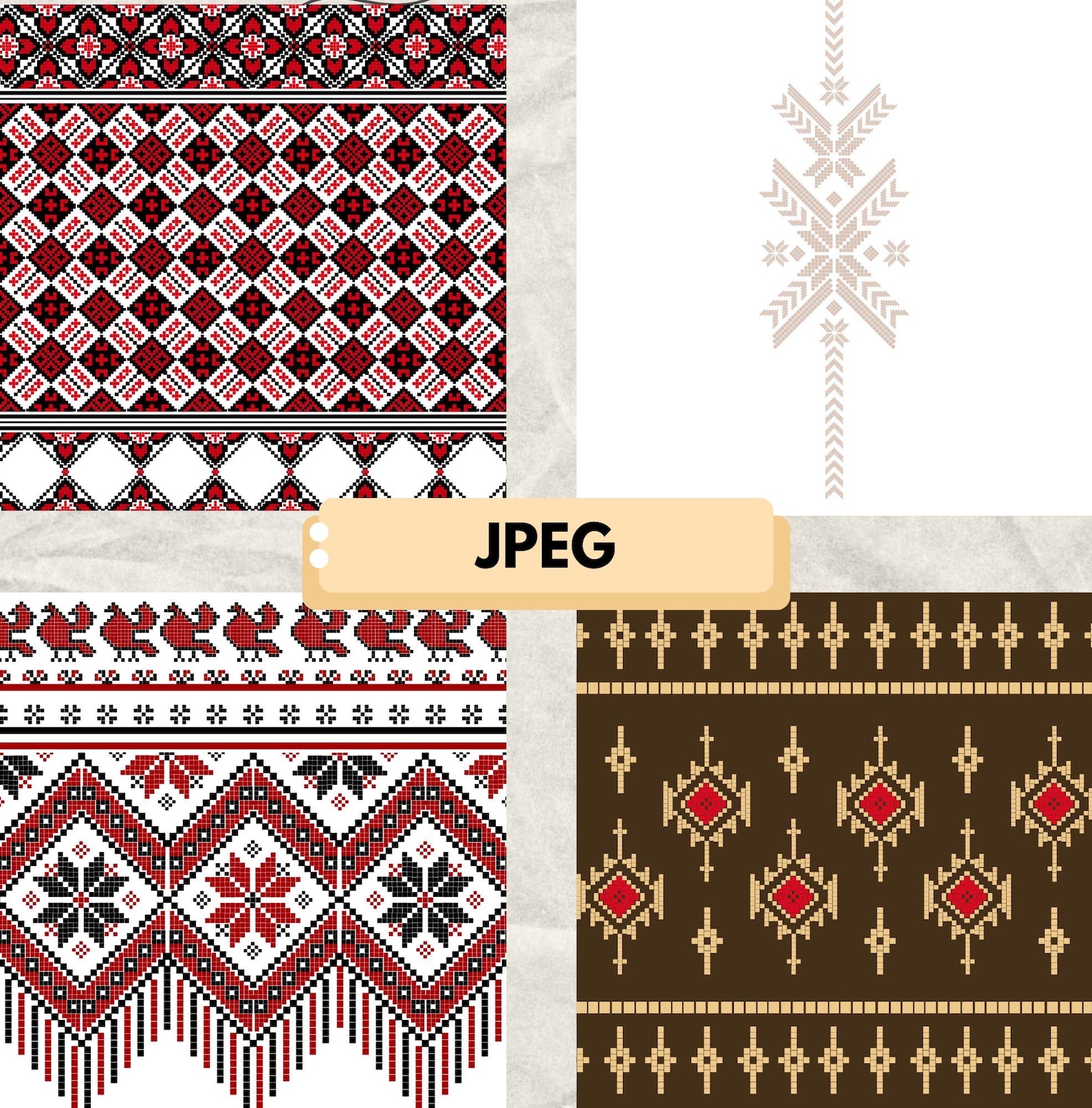 Geometric Art Digital Paper: 25 Seamless Scrapbook Patterns (digital ...