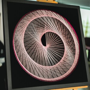 Handmade Spiral String Art With Pink Border – Framed Wall Decor - Etsy