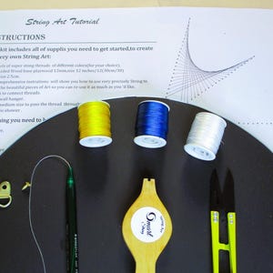 String Art Tool Kit – Complete DIY Set with Pre-nailed Board, Threads & Tools