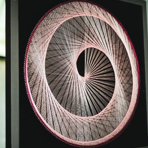 Handmade Spiral String Art With Pink Border – Framed Wall Decor - Etsy