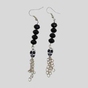 Skull earrings, handmade gothic earrings