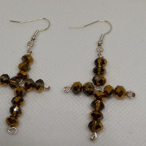 Cross earrings, handmade Cross earrings