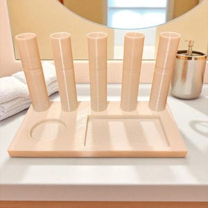 Deluxe Toothbrush & Organizer Set with Personalized Hygiene Caps