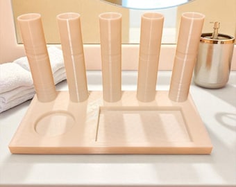 Deluxe Toothbrush & Organizer Set with Personalized Hygiene Caps